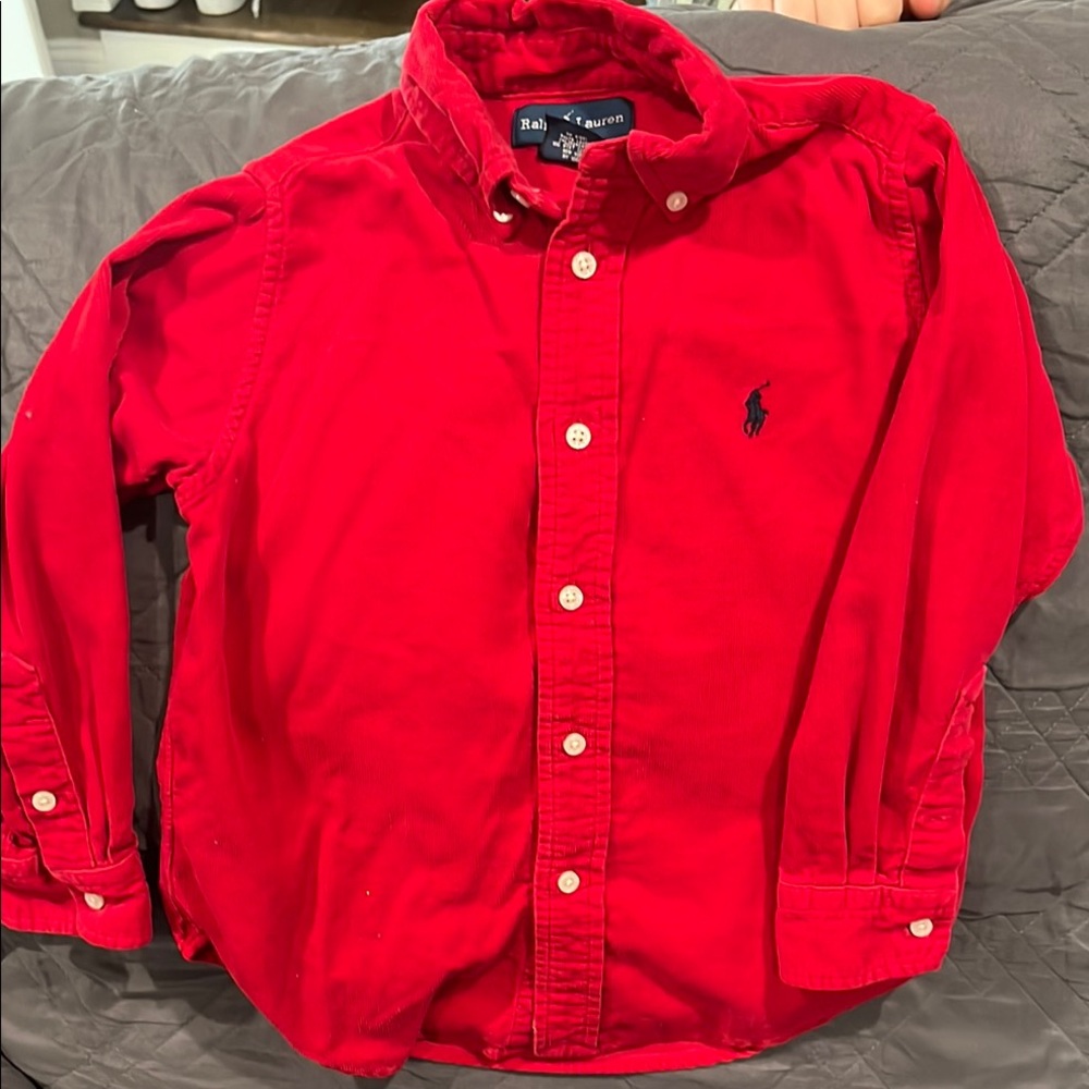 Ralph Lauren corduroy button down. (4/4T)